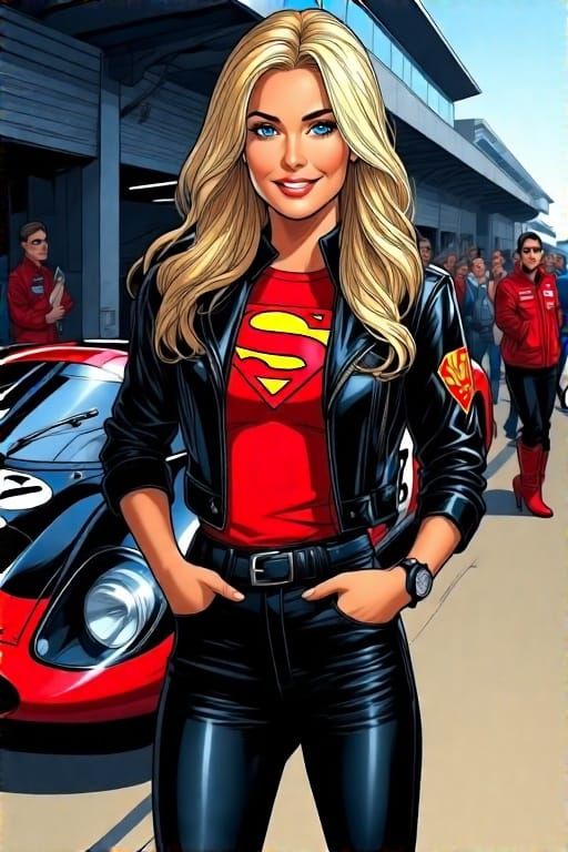 Kara Zor-El: Just Another Sports Car Fan (Creative Upscale)