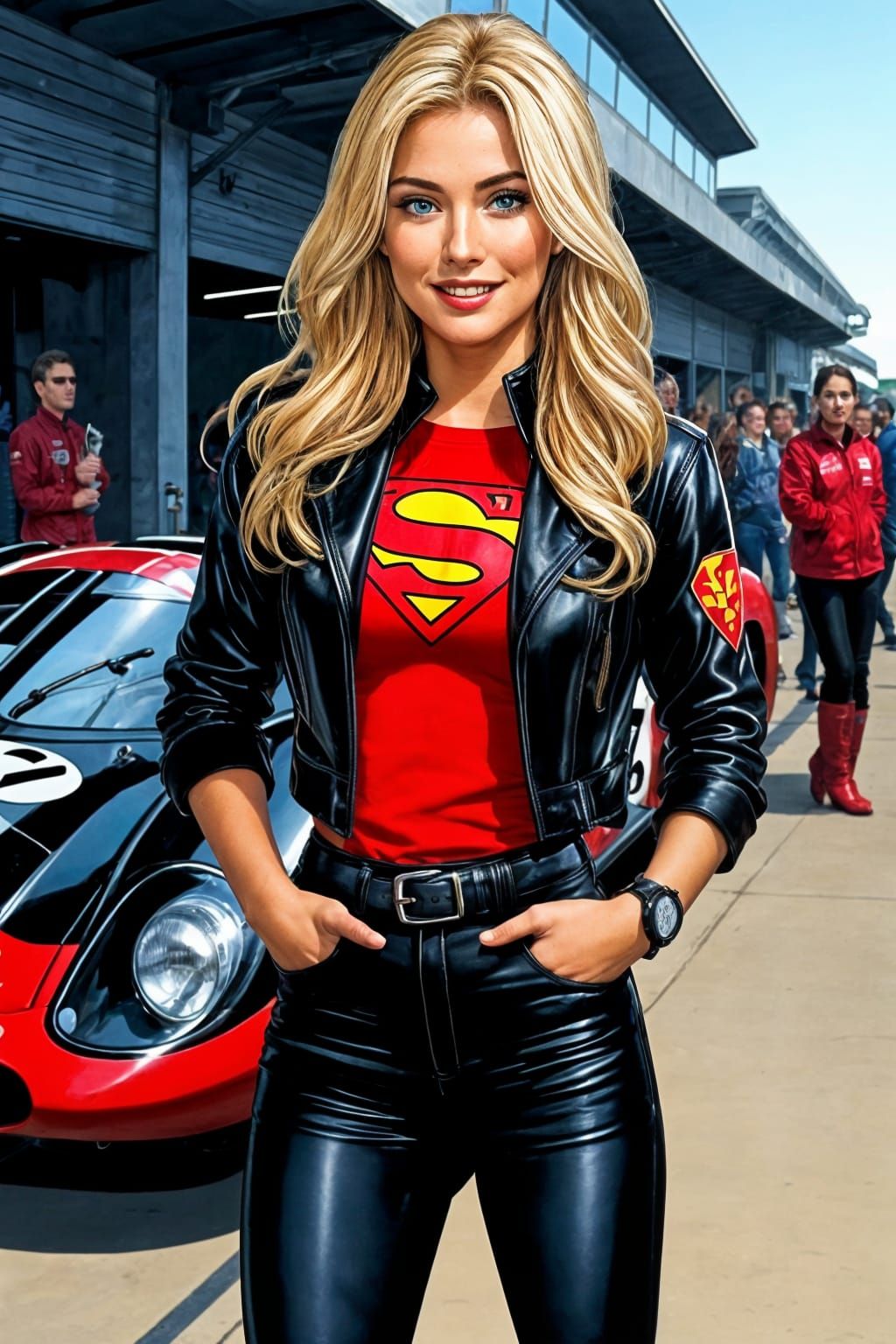 Kara Zor-El: Just Another Sports Car Fan (Creative Upscale)