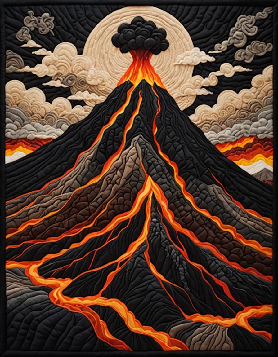 Quilted Volcano  by @Lykos Nyx