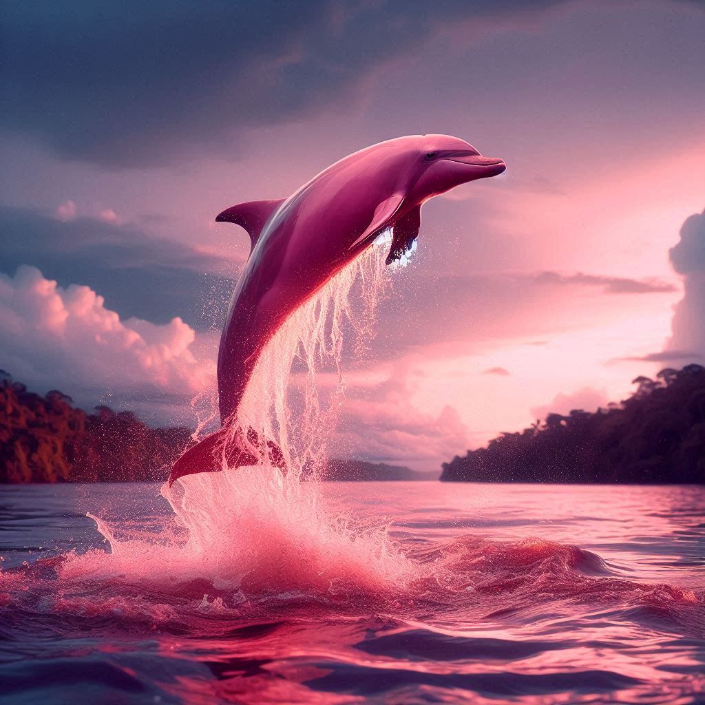 Amazon pink river dolphin