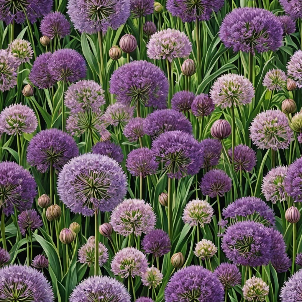 Allium blossoms