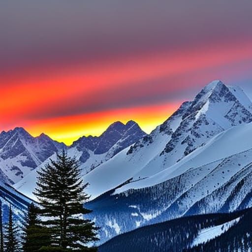 Sunrise over the mountains