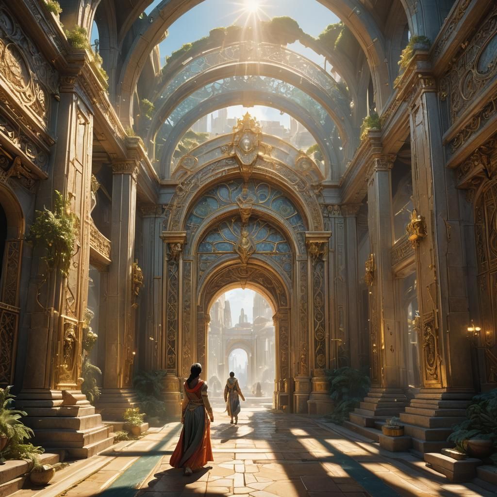 Otherworldly Gateway in Radiant Light: A Visual Metaphor