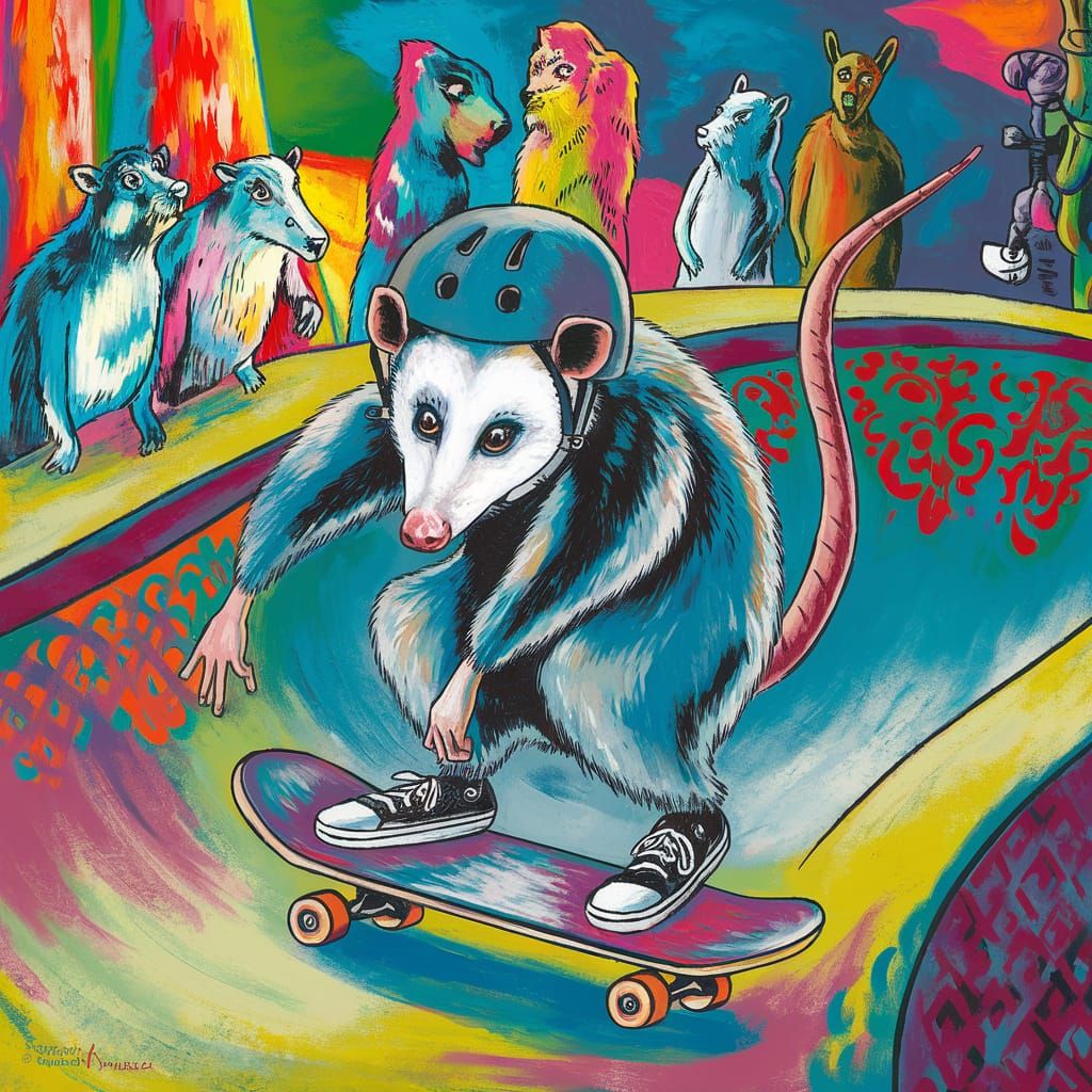 Possum skating
