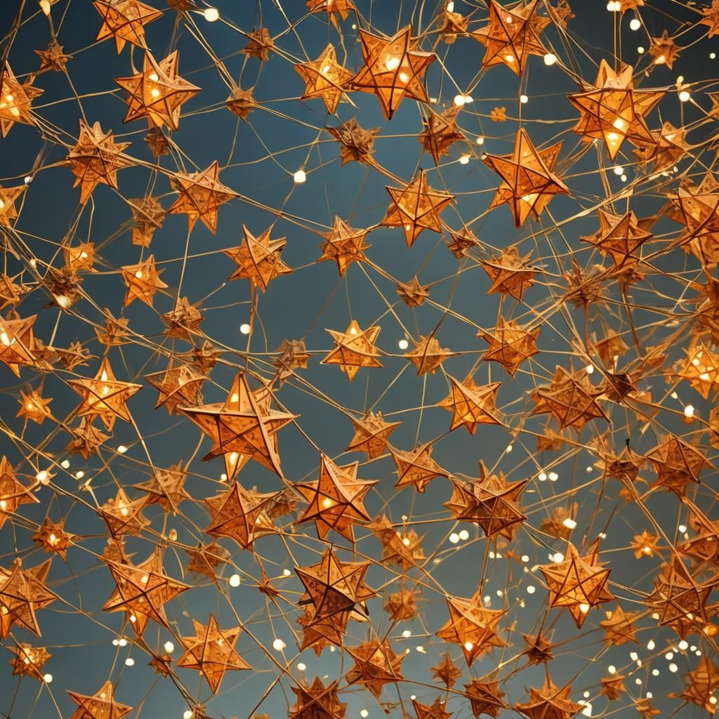 orange fireflies van gogh wood sculpture david moore calder ...
