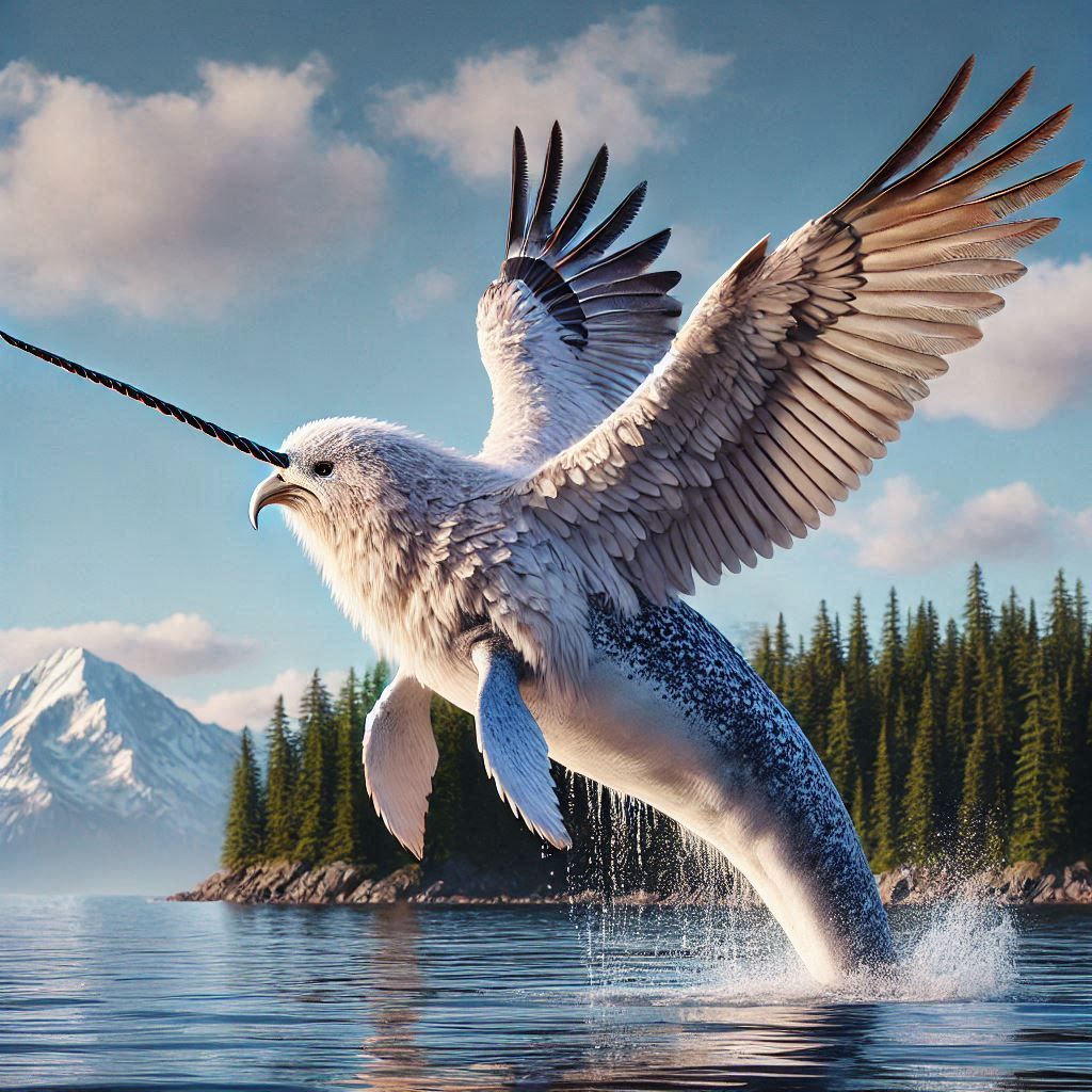 White nargle sighted off the coast of British Columbia