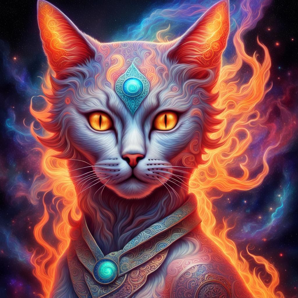 Astral cat - AI Generated Artwork - NightCafe Creator