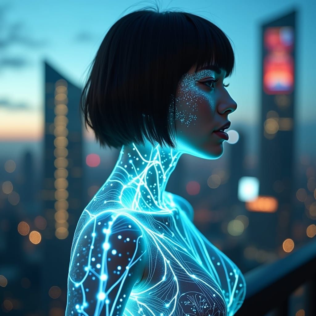 Luminescent body suit  by @Thom Gerrinson