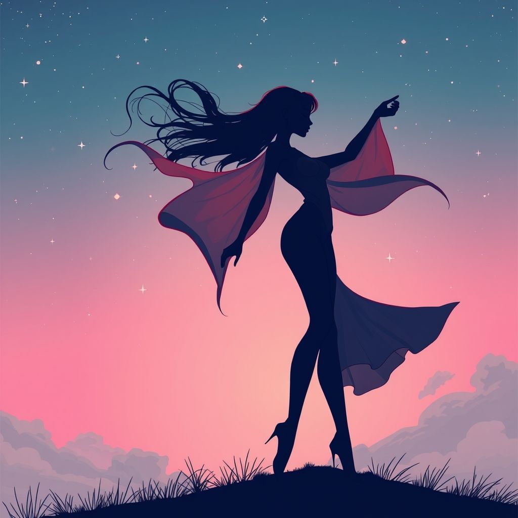 A woman in a graceful