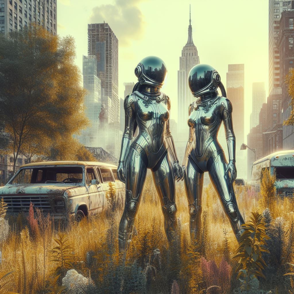 sdxl vs. dall-e 3, post-apocalyptic explorers 1.01