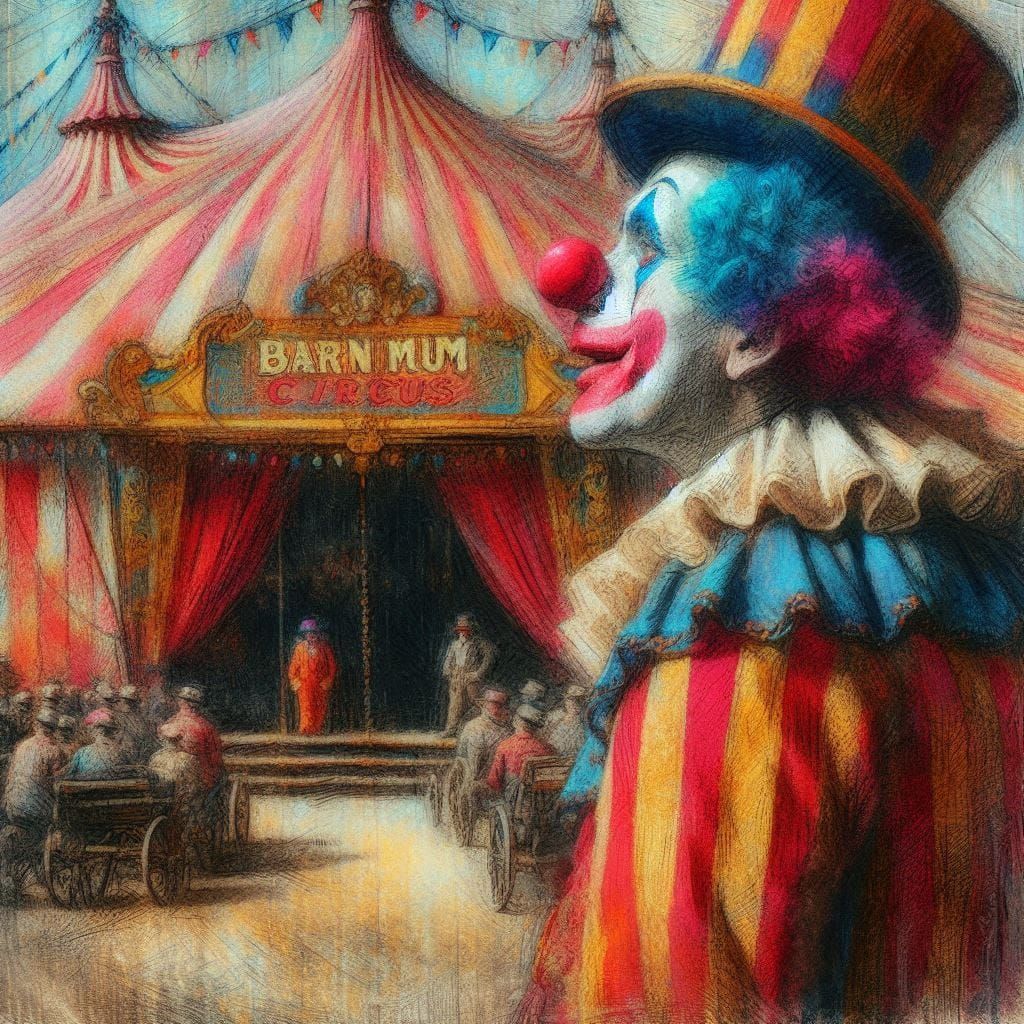 Barnum Circus 1800s, Clowns!