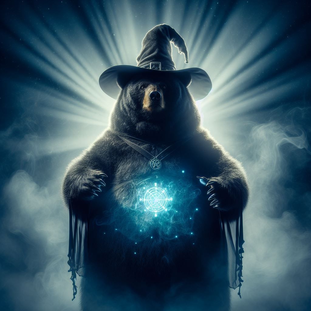 Mystical White Wizard Obese Bear: casting- "pluming smoke" S...