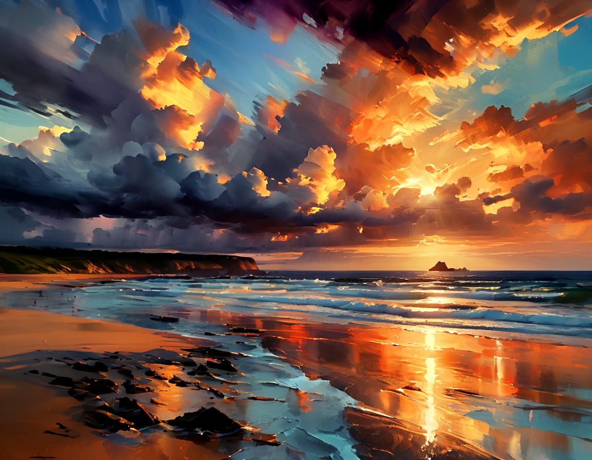 Embers Above the Sea  by @Miguelito101