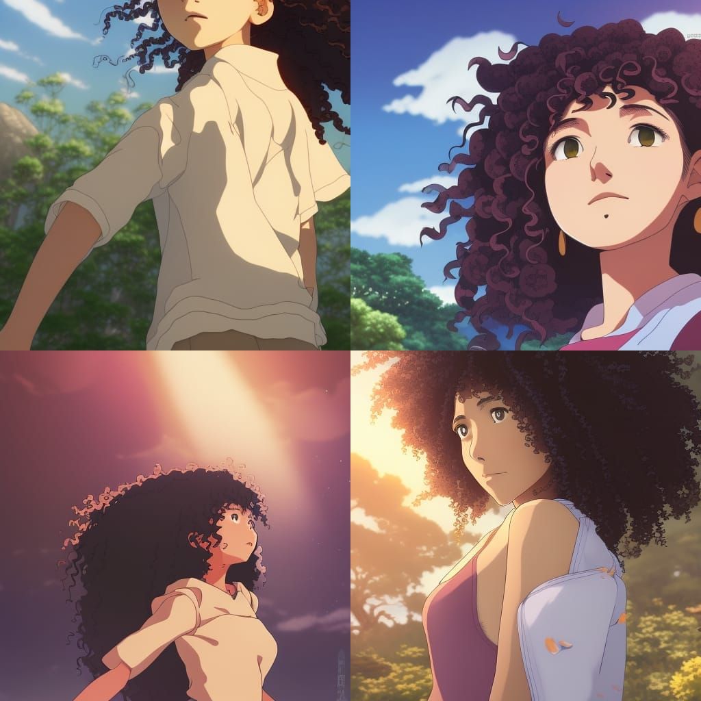 Curly headed girl - AI Generated Artwork - NightCafe Creator