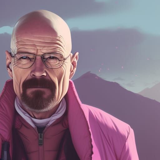 Walter White, Wearing, pink puffy coat
