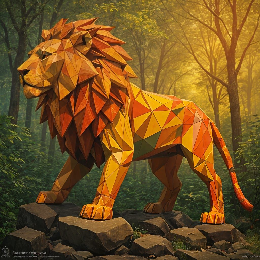 אריה אוריגמי