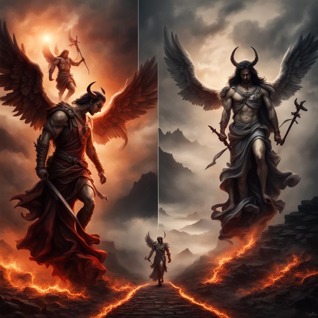 devil and angel, lone adventurer 4
