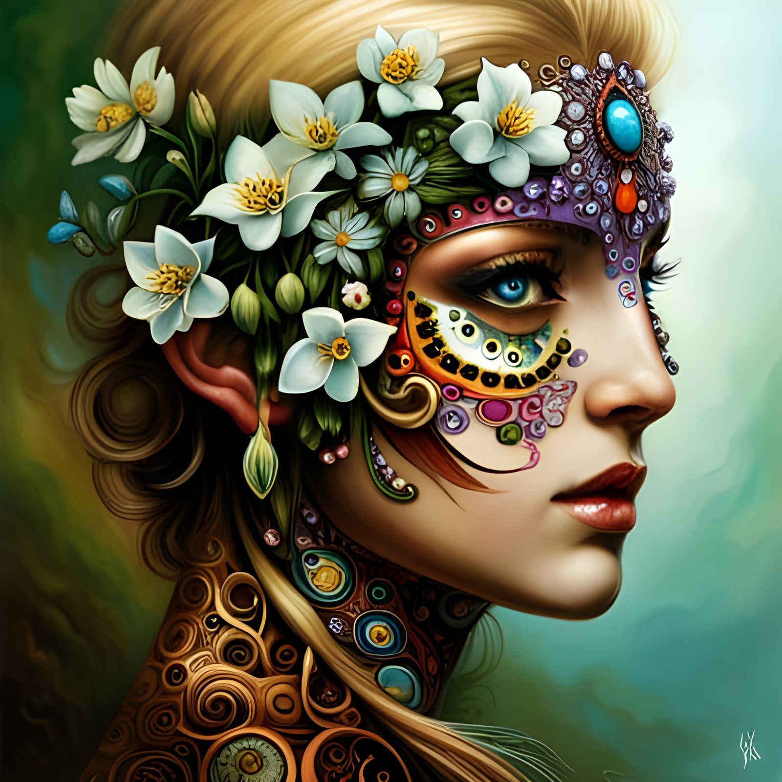 Gorgeous painted portrait  by @originaldigga