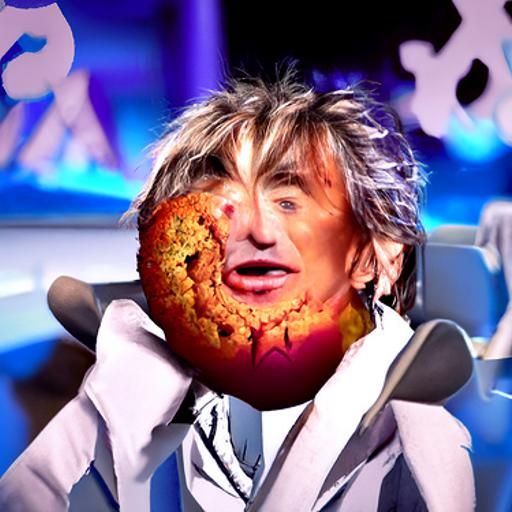 Rod Stewart has an allergic reaction to the Satanic muffin AI