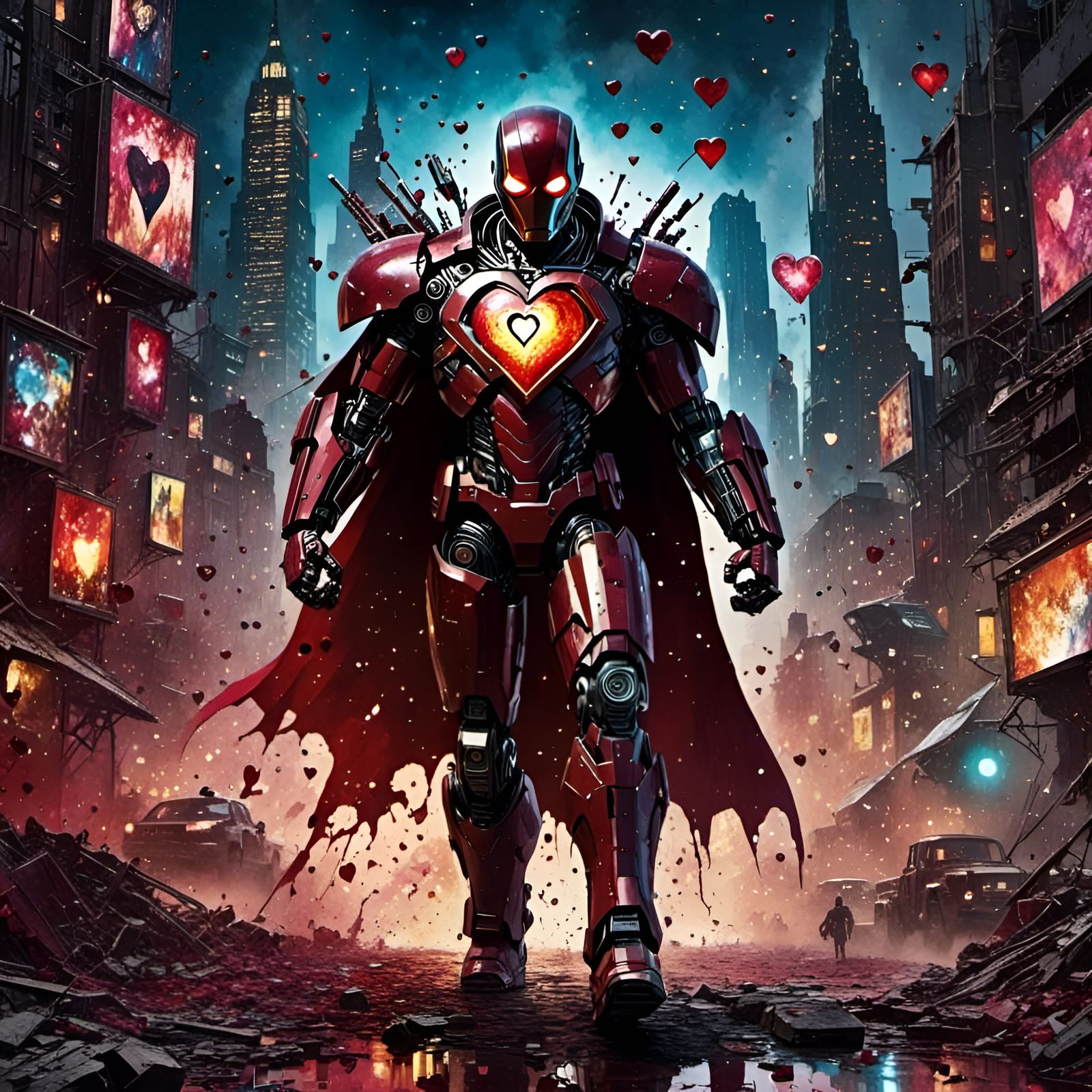 Superhero inspired by John Romita Jr <lora:HeartCore:1.0> 