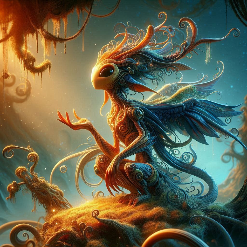 double exposure beautiful fantasy DALL-E 3 portrait landscape..