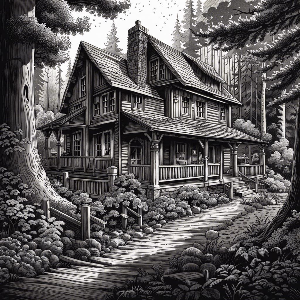 cabin in the woods  by @RubyKane