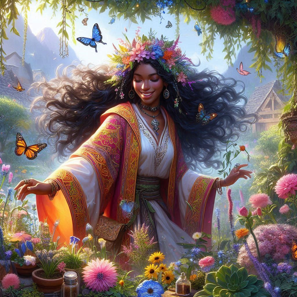 Healer in her garden