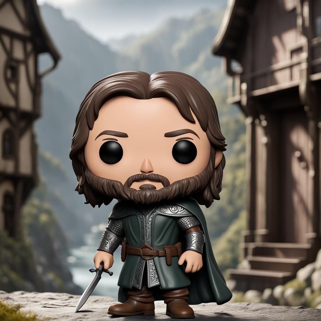 Funko pop figure of Aragorn, lord of the rings
