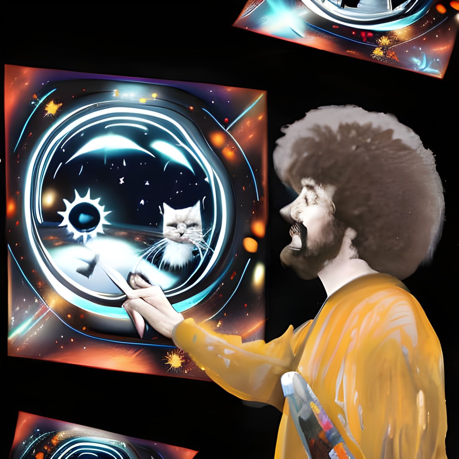 Bob Ross Paints the Singularity  by @Robert Stave