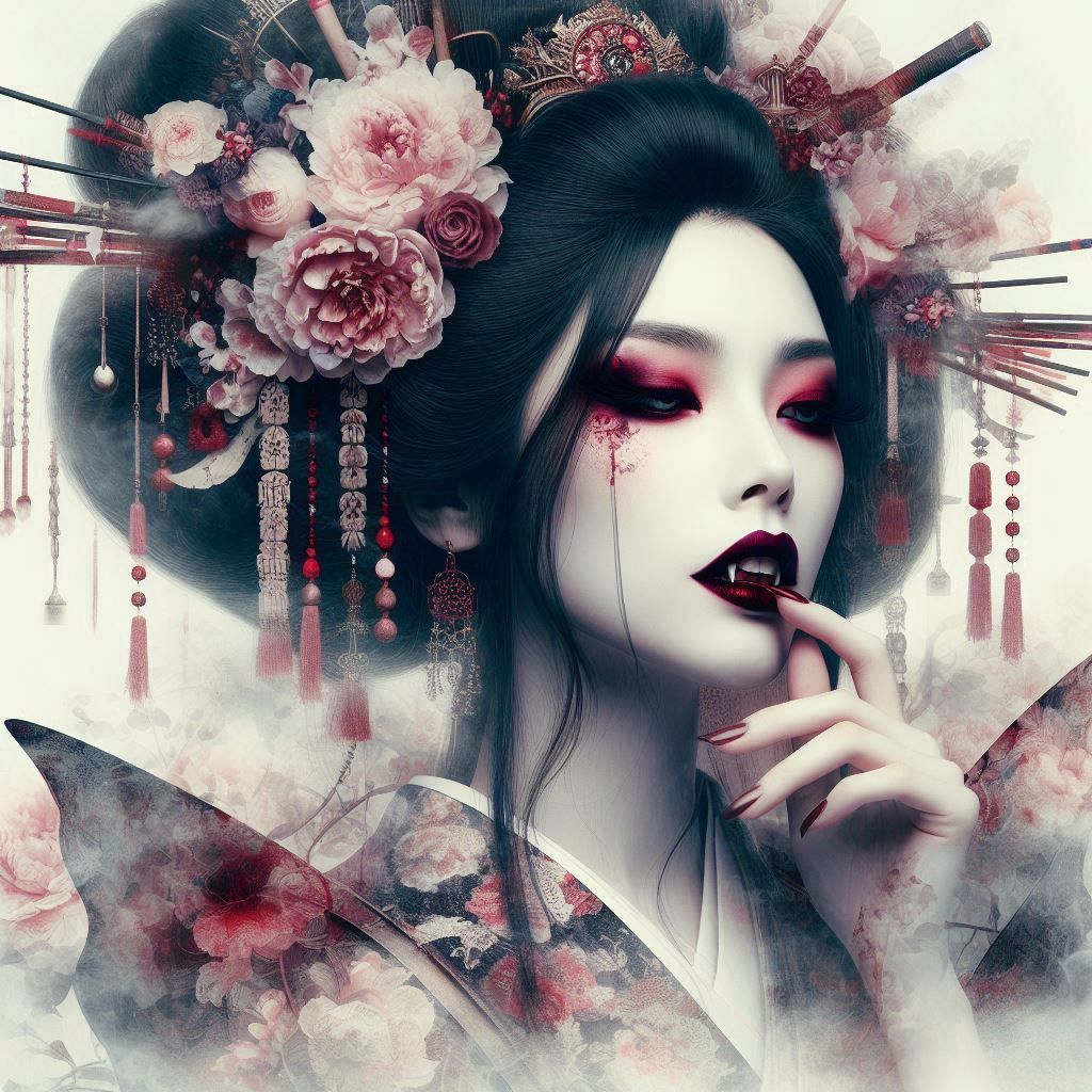 double exposure beautiful fantasy DALL-E 3 portrait landscap...