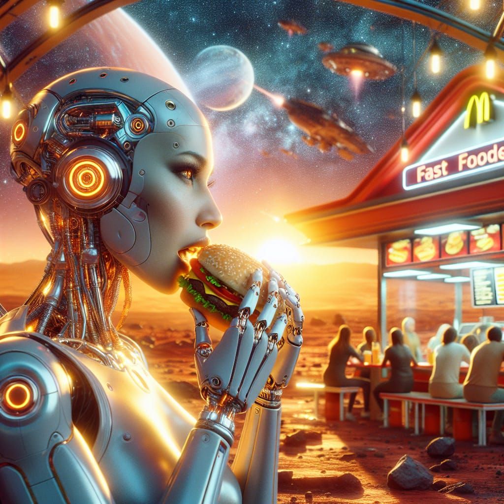 Mars McDonald's - AI Generated Artwork - NightCafe Creator