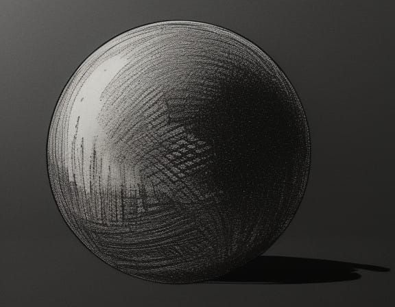 Simple sphere realistic shadows.

Professional sketch.
Sketch art.
Scribble art.
By Leonardo-Da-Vinci.
Doodle art.

Black on black.
Black ba...