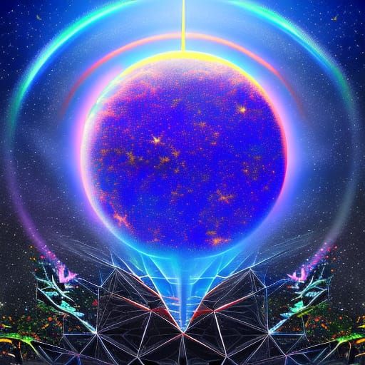 Earth Elemental 8k resolution holographic astral cosmic illu...