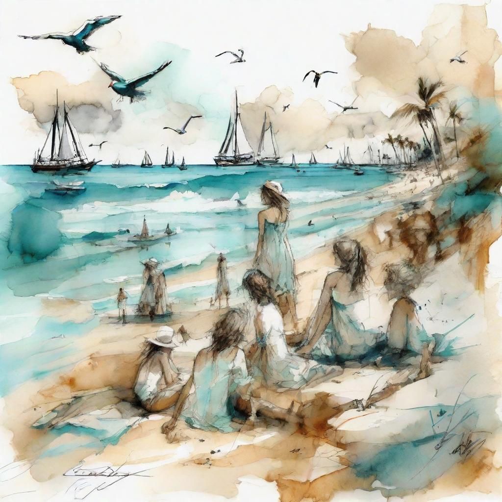 Picnic on the sand