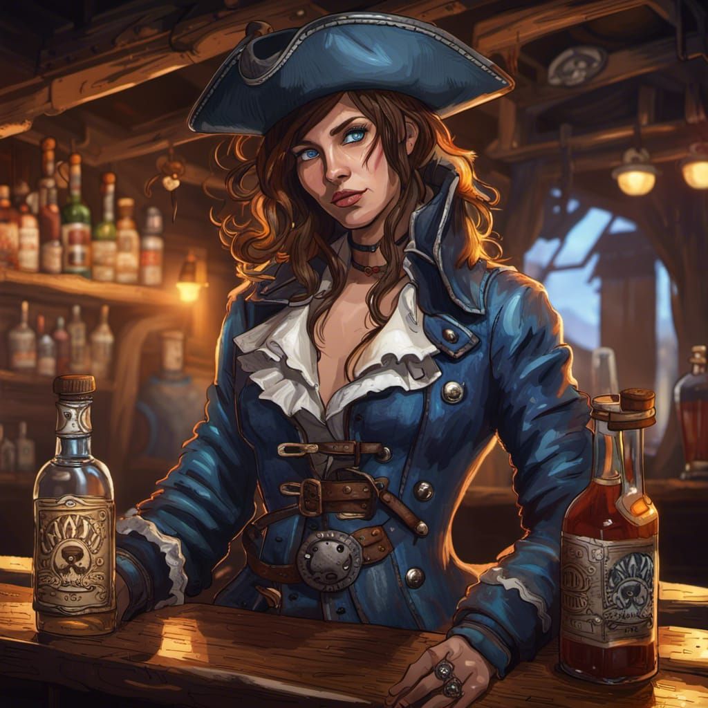 Pirate bartenders serve the best rum
