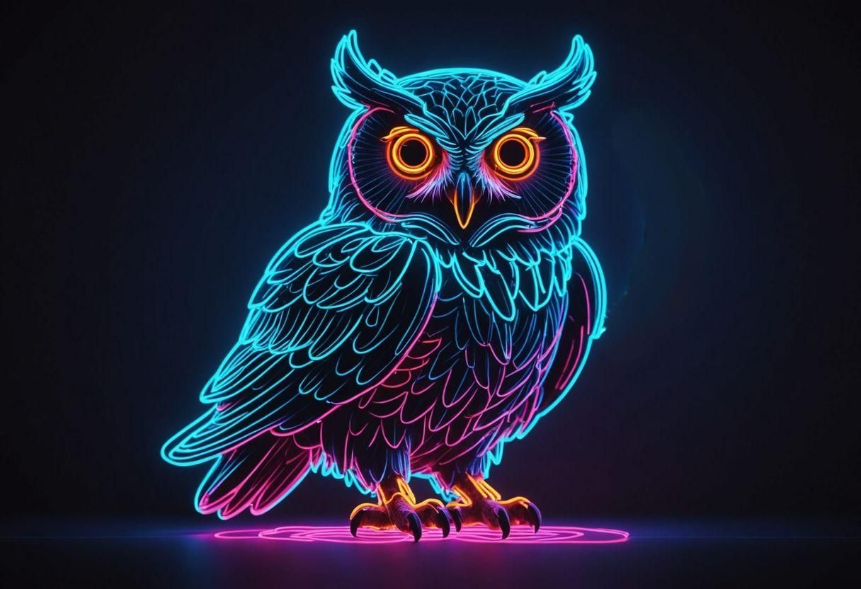 Neon Owl  by @Hails