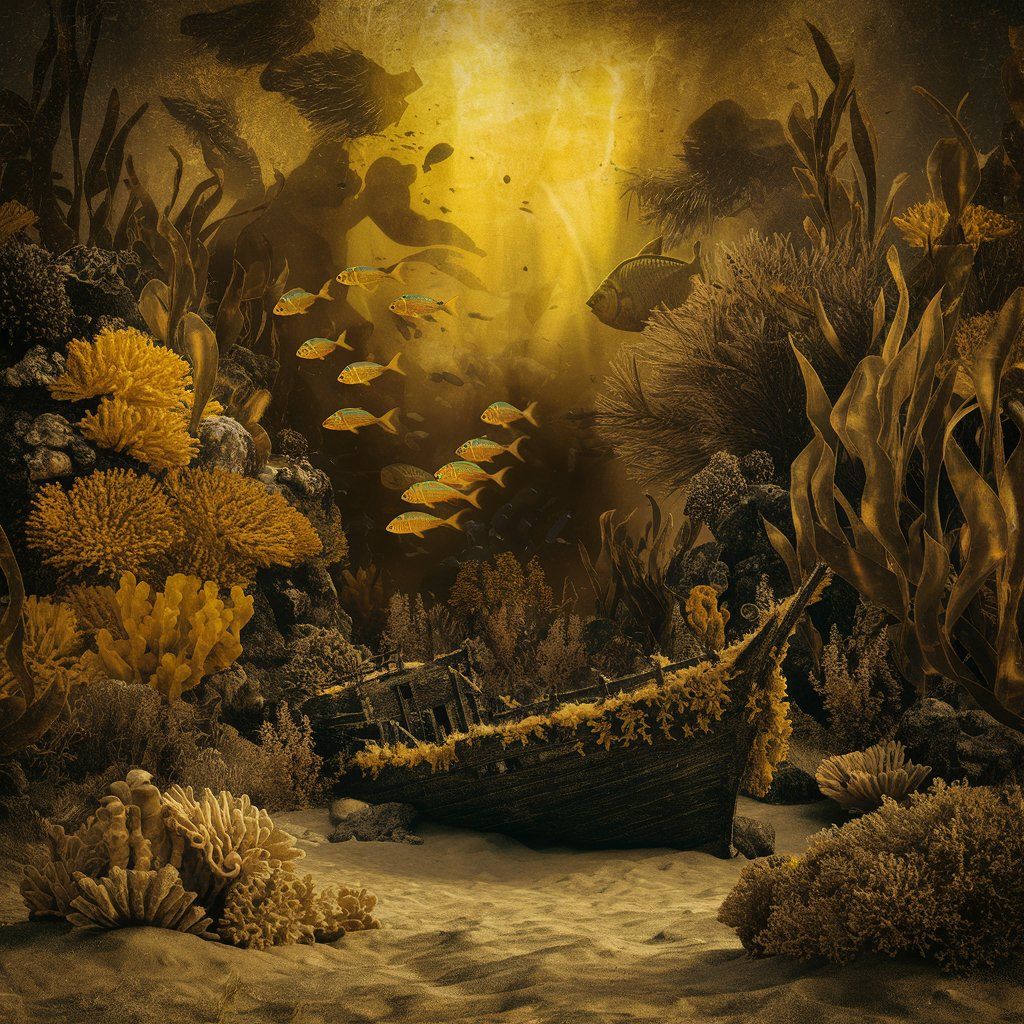 Sepia Underwater Wonderland