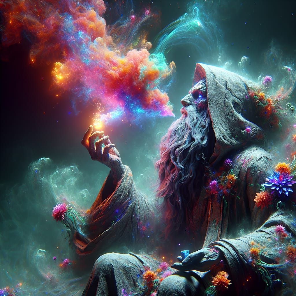 Smoking Wizard - AI Generated Artwork - NightCafe Creator