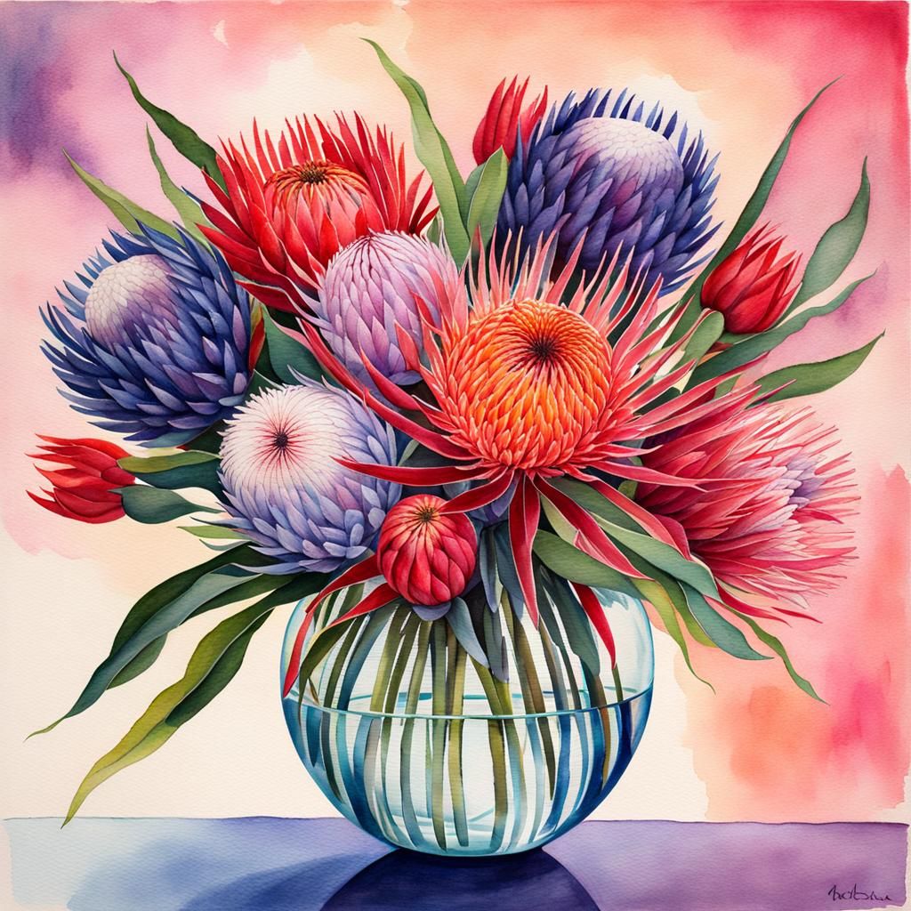 Simple Flowers 2 - a watercolour painting