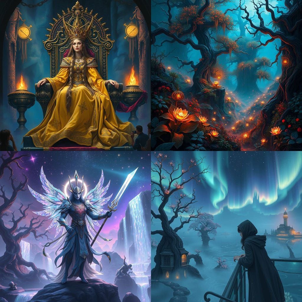 Surreal Watermelon Dream with Blond Boy and Greens