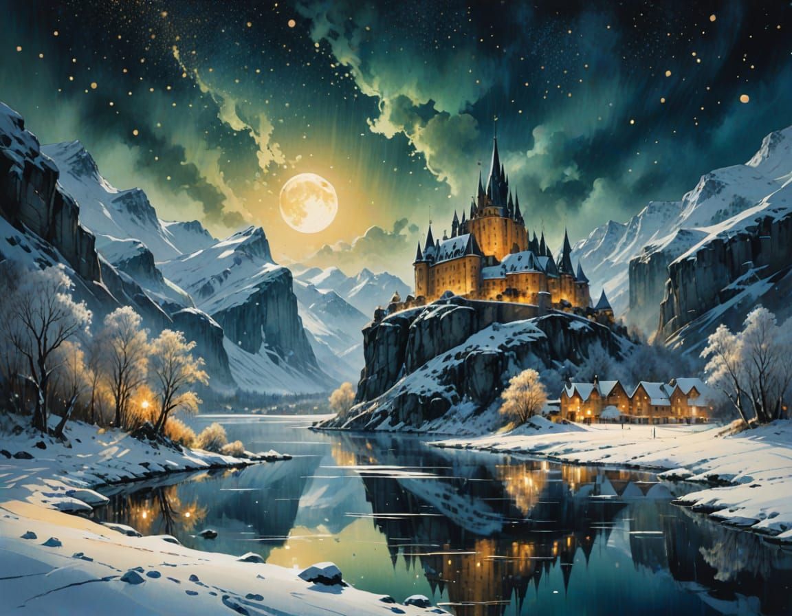 Snowy winter landscape  by @AVA