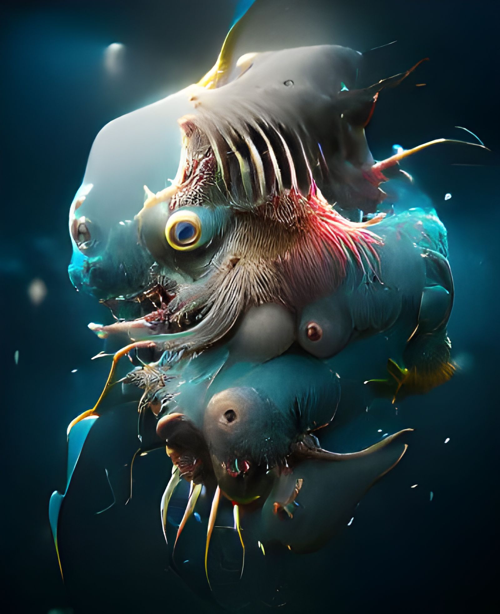The creature from Mariana Trench - AI Generated Artwork - NightCafe Creator