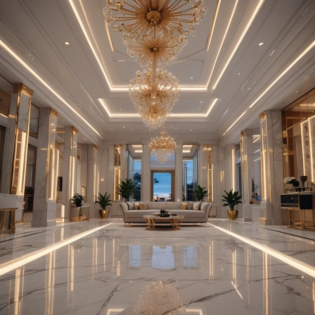 Majestic Luxury Mansion with Modern Architecture in Neoclass...