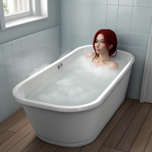 bathtub bubble-bath