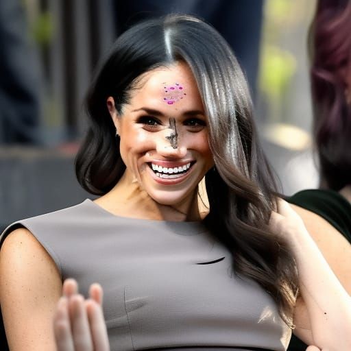 Meghan Markle is full of sparkle, intricately detailed Behan...