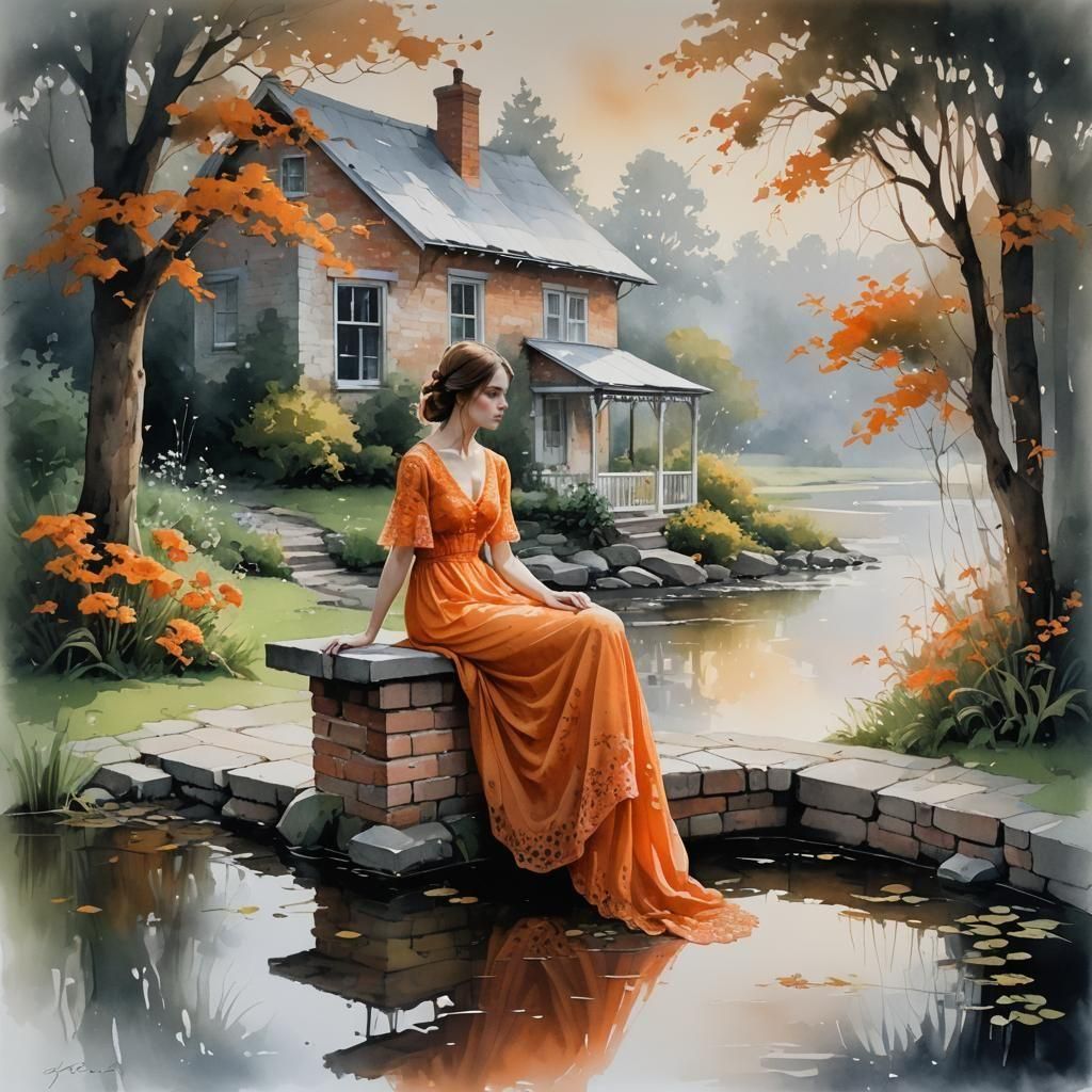 serenity of the autumn morning