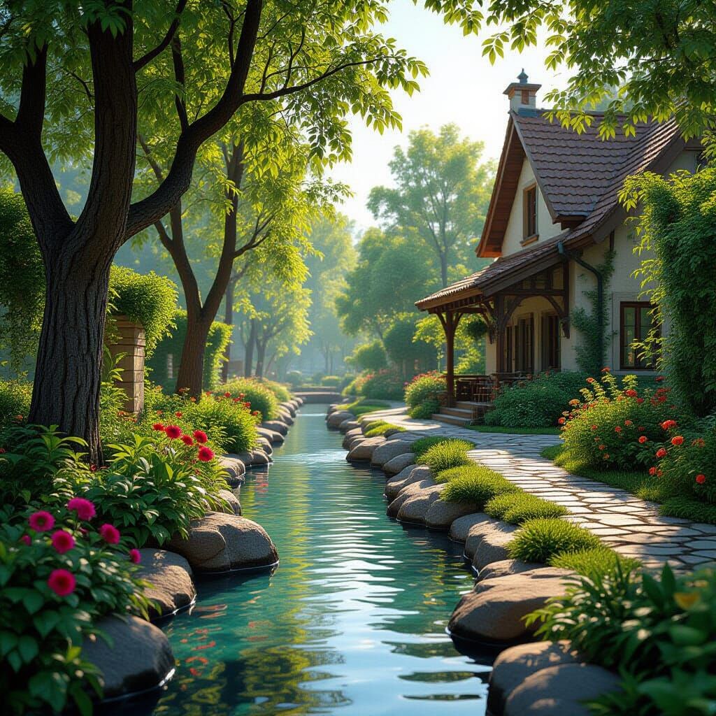 הבית על גדות הנחל הקסום