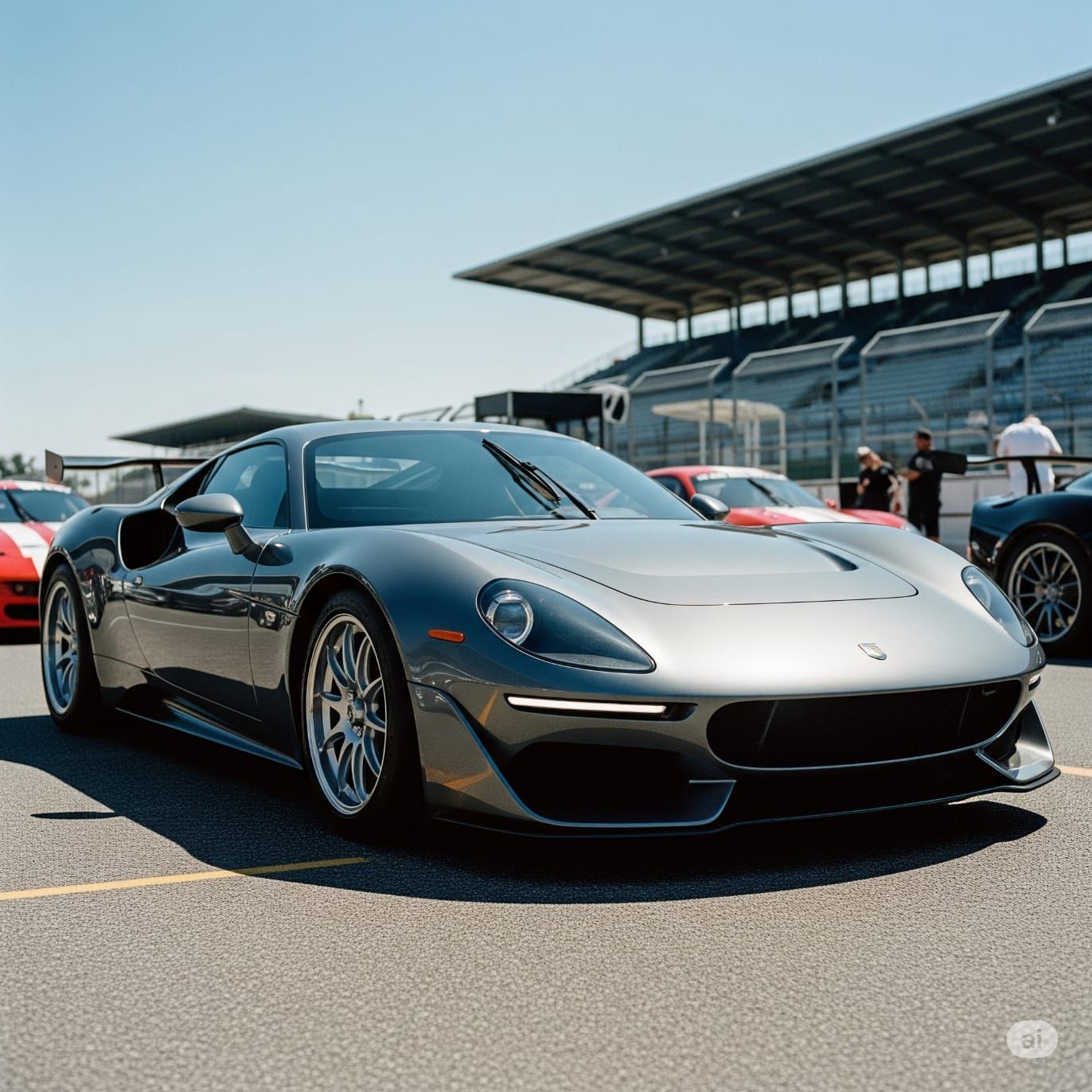 Retro Modern Sport Car Design, Mid-Engine Concept #2