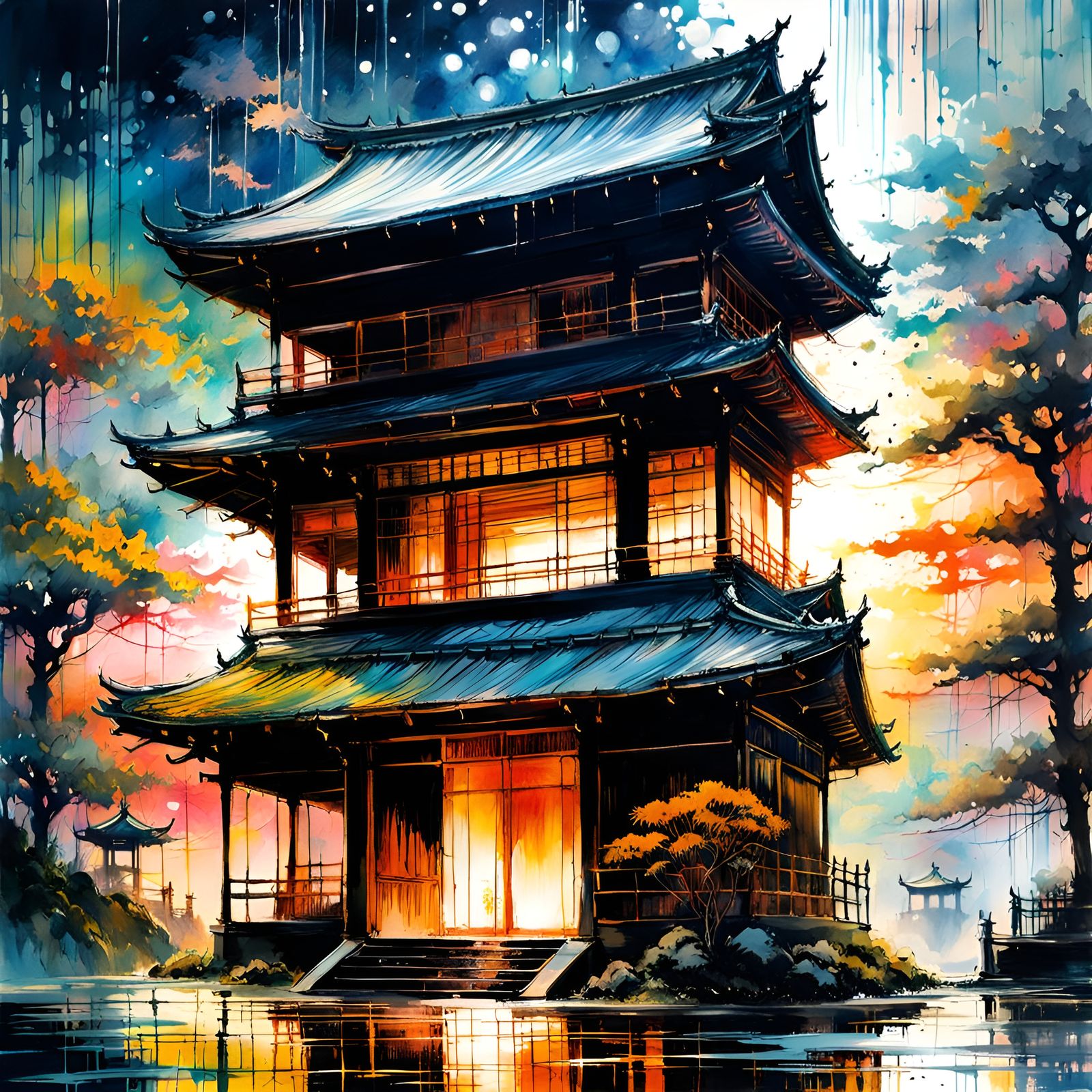 A japanese temple - AI Generated Artwork - NightCafe Creator