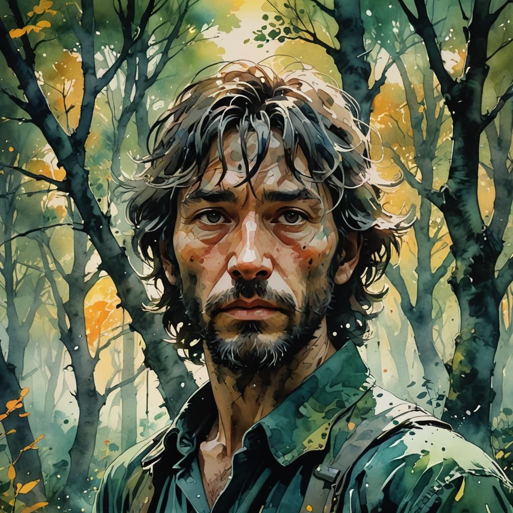 Photobombs light at dawn ; watercolors ; 16k resolution concept art by